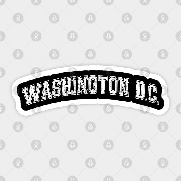 Vintage University-look Washington DC White Sports Distressed Sticker by Webdango